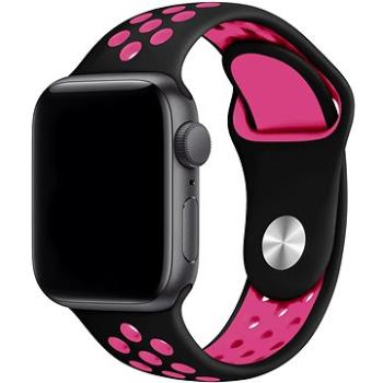 Eternico Sporty pro Apple Watch 42mm / 44mm / 45mm / Ultra 49mm Vibrant Pink and Black (AET-AWSP-PiBl-42)