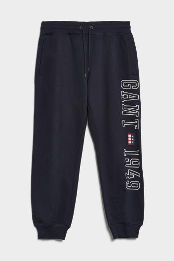 TEPLÁKY GANT D.2 RETRO SHIELD SWEATPANTS EVENING BLUE