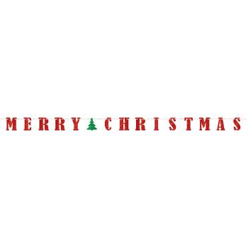 Karácsonyi banner - Merry Christmas 365,7 x 12,7 cm