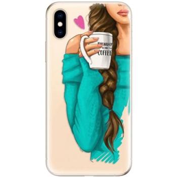 iSaprio My Coffe and Brunette Girl pro iPhone XS (coffbru-TPU2_iXS)