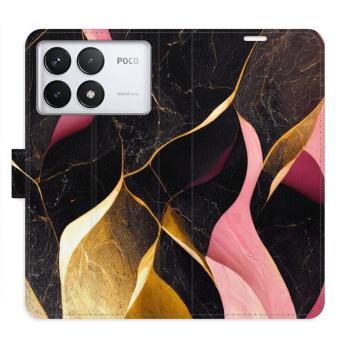 Flipové pouzdro iSaprio - Gold Pink Marble 02 - Poco F6 Pro