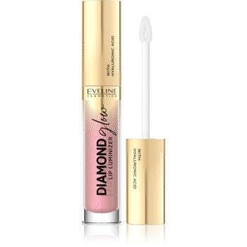 Eveline Cosmetics Diamond Glow třpytivý lesk na rty s kyselinou hyaluronovou odstín 08 Honey Glam 4,5 ml