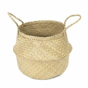 Coș de depozitare Compactor tricotat din iarbă demare Belly, 35 x 32 cm, natural, naturală, M