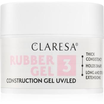 Claresa Rubber Gel Construction Gel UV/LED gelový lak pro prodloužení nehtů odstín 03 45 g