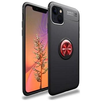 TopQ Kryt iPhone 13 silikon černý s červeným prstenem 70209 (Sun-70209)