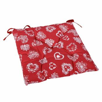 Crăciun matlasat scaun scaun Cover Heart Red, 40 x40 cm