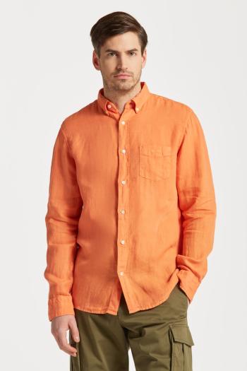 KOŠILE GANT REG UT GMNT DYED LINEN SHIRT APRICOT ORANGE