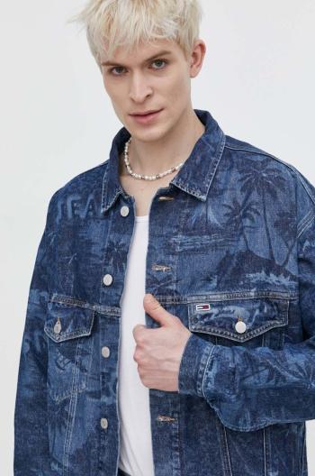 Džínová bunda Tommy Jeans pánská, tmavomodrá barva, přechodná, DM0DM18971