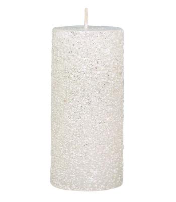 Krémová svíčka s glitry Rustic Candle  - Ø 5 *11cm / 27h 71054819 (71548-19)