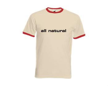 Pánské tričko s kontrastními lemy All natural