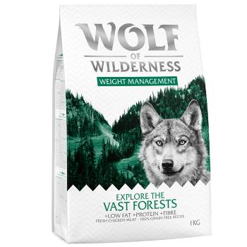 1kg Weight Management Wolf of Wilderness gabonamentes száraztáp kutyáknak