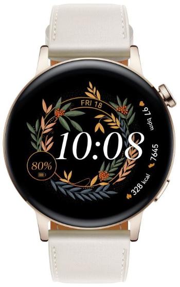 Huawei Watch GT 3 Elegant Light Gold/White Leather - 42 mm 55027150