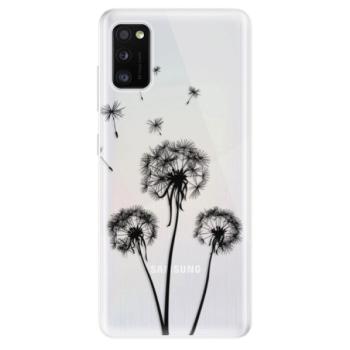 Odolné silikonové pouzdro iSaprio - Three Dandelions - black - Samsung Galaxy A41