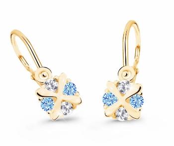 Cutie Jewellery Zlaté dětské náušnice C2153-10-X-1 světle modrá