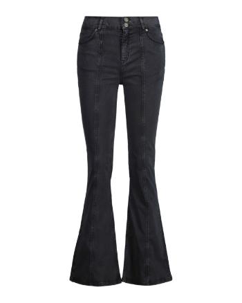 KALHOTY GANT LOW WAIST STRETCHY BOOTCUT PANTS BLACK