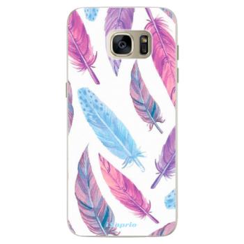 Silikonové pouzdro iSaprio - Feather Pattern 10 - Samsung Galaxy S7 Edge