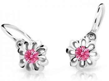 Cutie Jewellery Něžné dětské náušnice z bílého zlata C2208-10-X-2 fuchsiová