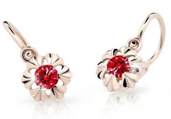 Cutie Jewellery Dětské náušnice z růžového zlata C2213-10-X-4 červená