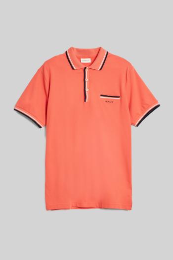 POLOKOŠILE GANT 2-COL TIPPING SS PIQUE POLO SUNSET PINK