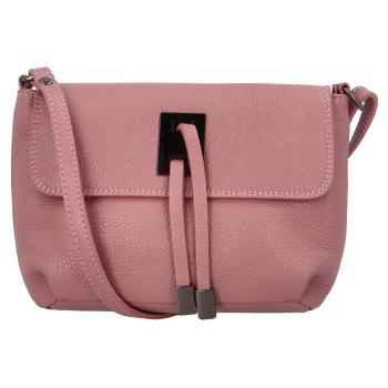 Dámská crossbody kožená kabelka Delami Salina - růžová