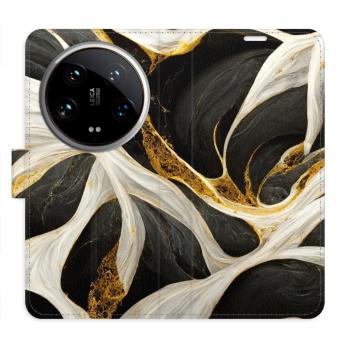 Flipové pouzdro iSaprio - BlackGold Marble - Xiaomi 14 Ultra