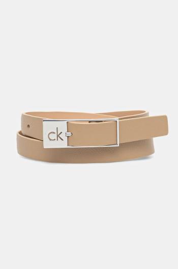 Kožený pásek Calvin Klein dámský, béžová barva, K60K612864