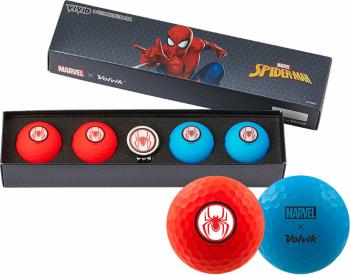 Volvik Vivid Marvel 2.0 4 Pack Golf Balls Spider Man Golfové lopty