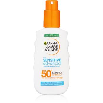 Garnier Ambre Solaire Sensitive Advanced sprej na opalování pro citlivou pokožku SPF 50+ 150 ml