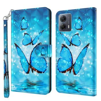 ART Peňaženkový kryt pre Motorola Moto G54 5G / G54 Power Edition 5G BLUE BUTTERFLIES