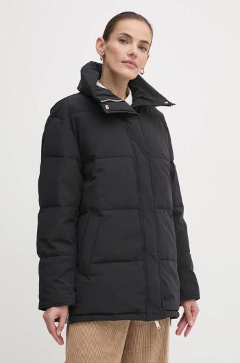 Bunda Dkny dámská, černá barva, zimní, oversize, D2G4A179