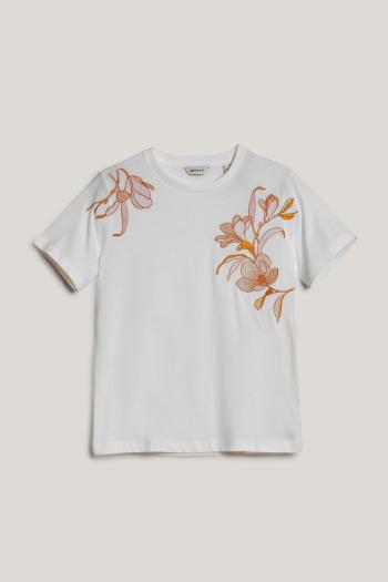 TRIČKO GANT REG MAGNOLIA EMBROIDERY SS T-SHIRT EGGSHELL