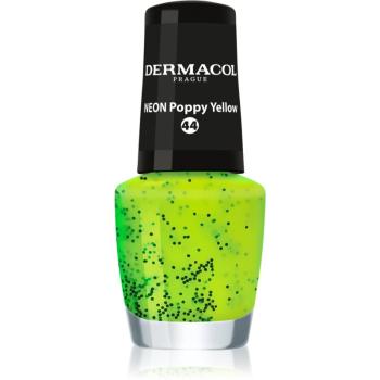 Dermacol Neon neonový lak na nehty odstín 44 Poppy Yellow 5 ml