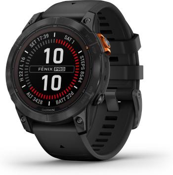 Garmin Garmin fenix 7 PRO Solar + Hărți Topo Czech PRO - Gray / Black Silicone Band (010-02777-01)