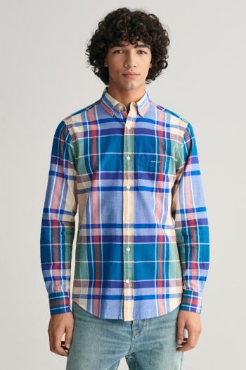 KOŠILE GANT REG INDIAN MADRAS SHIRT RICH BLUE