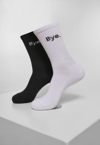 Mr. Tee HI - Bye Socks short 2-Pack black/white - 35–38