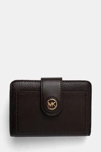 Kožená peněženka MICHAEL Michael Kors hnědá barva, 32S4G0KF6L