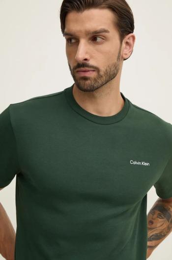 Bavlněné tričko Calvin Klein zelená barva, K10K109894