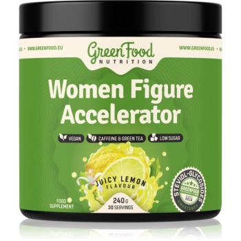 GreenFood Nutrition Women Figure Accelerator prášek pro podporu spalování tuků příchuť Juicy Lemon 240 g