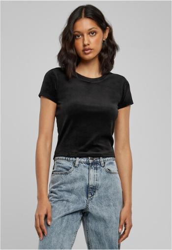 Urban Classics Ladies Short Velvet Tee black - 3XL