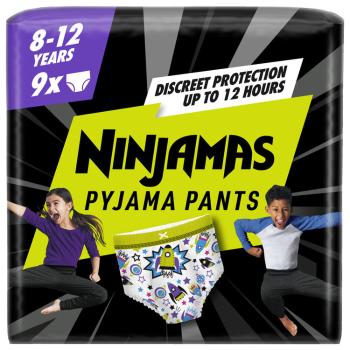 NINJAMAS Kalhotky plenkové Pyjama Pants Kosmické lodě, 9 ks, 8 let, 27kg-43kg