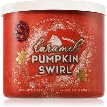 Bath & Body Works Caramel Pumpkin Swirl vonná svíčka 411 g