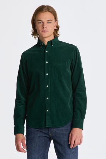 KOŠILE GANT REG UT CORDUROY SHIRT TARTAN GREEN