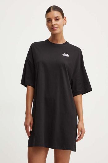 Šaty The North Face W S/S Essential Oversize Tee Dress černá barva, mini, oversize, NF0A87NFJK31