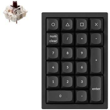 Keychron QMK Q0 Hot-Swappable Number Pad RGB Gateron G Pro Brown Switch Mechanical - Black Version (Q0-C3)