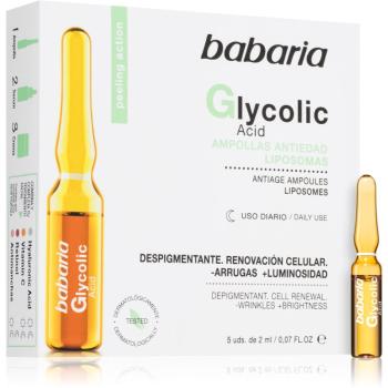 Babaria Glycolic Acid protivráskové rozjasňující sérum v ampulích 5x2 ml