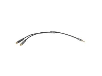 Kabel Jack 3.5 konektor 4 pin/2xJack 3.5 zdířka stereo