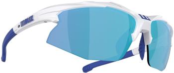 Bliz Hybrid 52806-03 White w Blue Logo/Smoke w Blue Multi plus Spare Lens Orange And Clear Cyklistické brýle