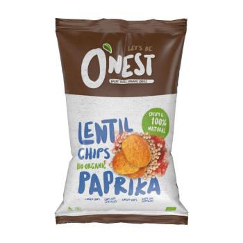 Chipsy čočkové paprika 40 g BIO   O´NEST