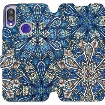 Flipové pouzdro na mobil Xiaomi Redmi Note 7 - V108P Modré mandala květy (5903226829675)