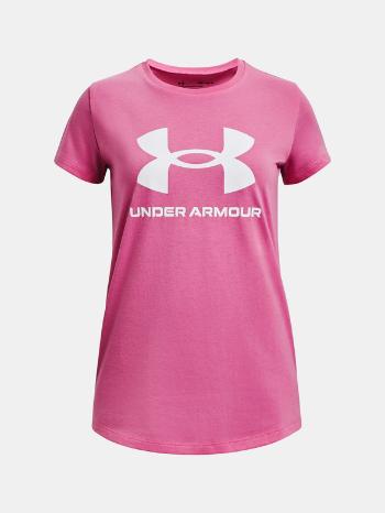 Under Armour UA G SPportstyle Logo SS Triko dětské Růžová